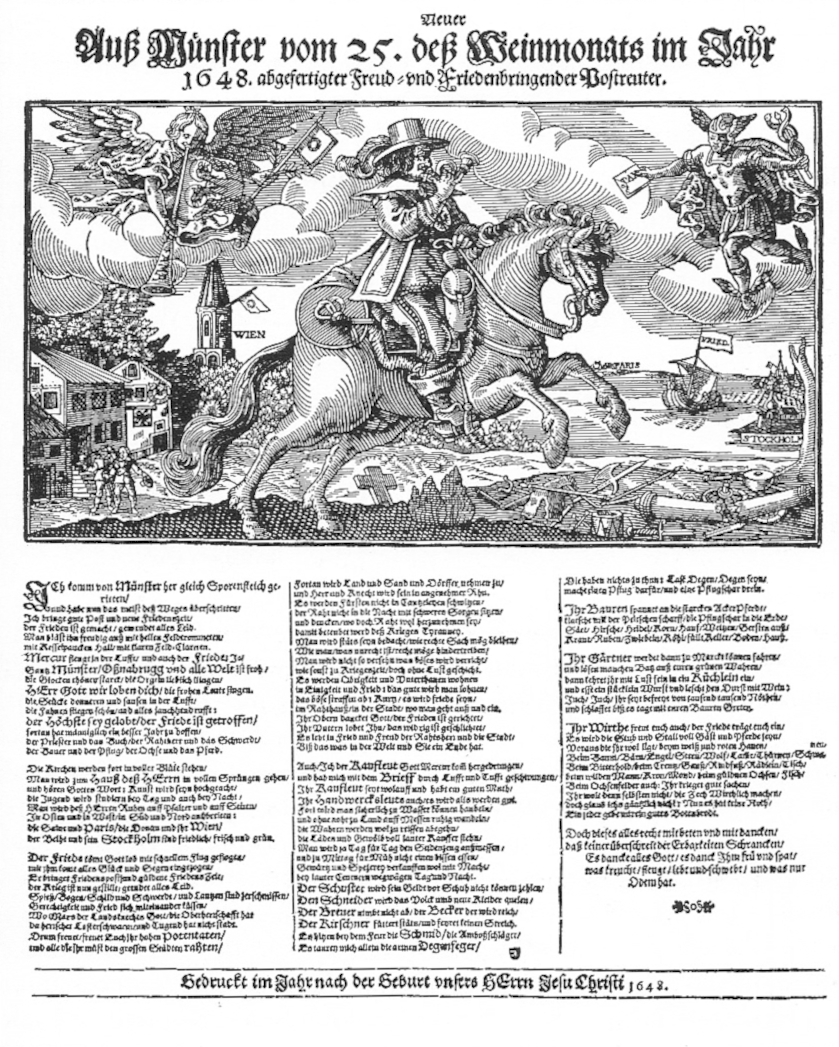 Flugblatt zum Westfälischen Frieden 1648